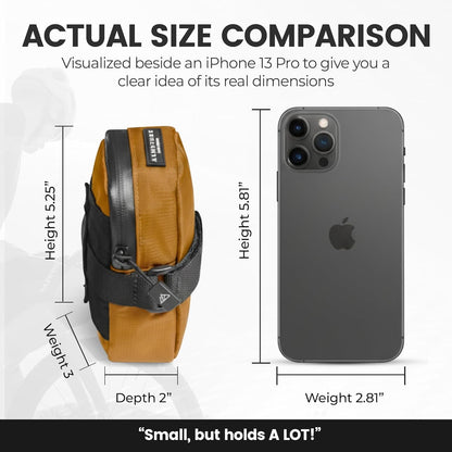 Signature Bike Saddle Bag – Midnight Black | 0.5L Bike Seat Bag 3" x 5.25" x 2"