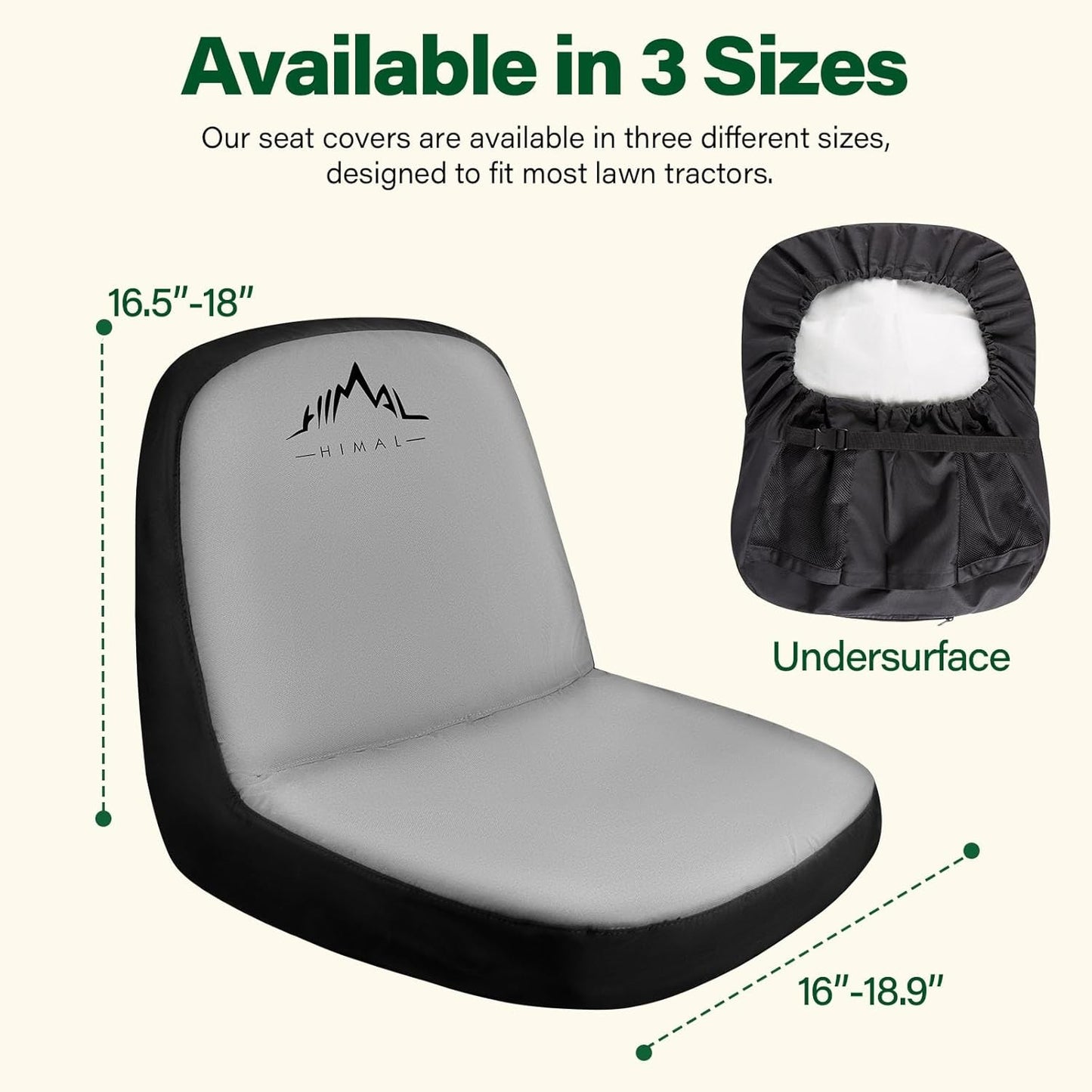 Riding Lawn Mower Seat Cover, Durable 600D Polyester Oxford Durable Tractor