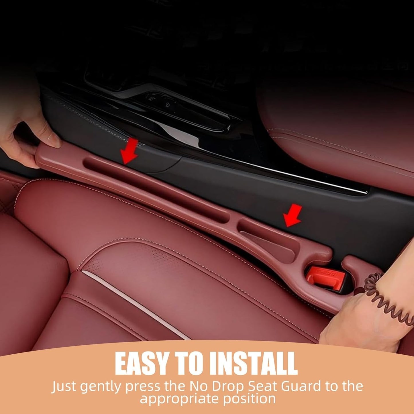 Car Seat Gap Filler Set of 2, Premium Interior Car Accessories, Multifunctional