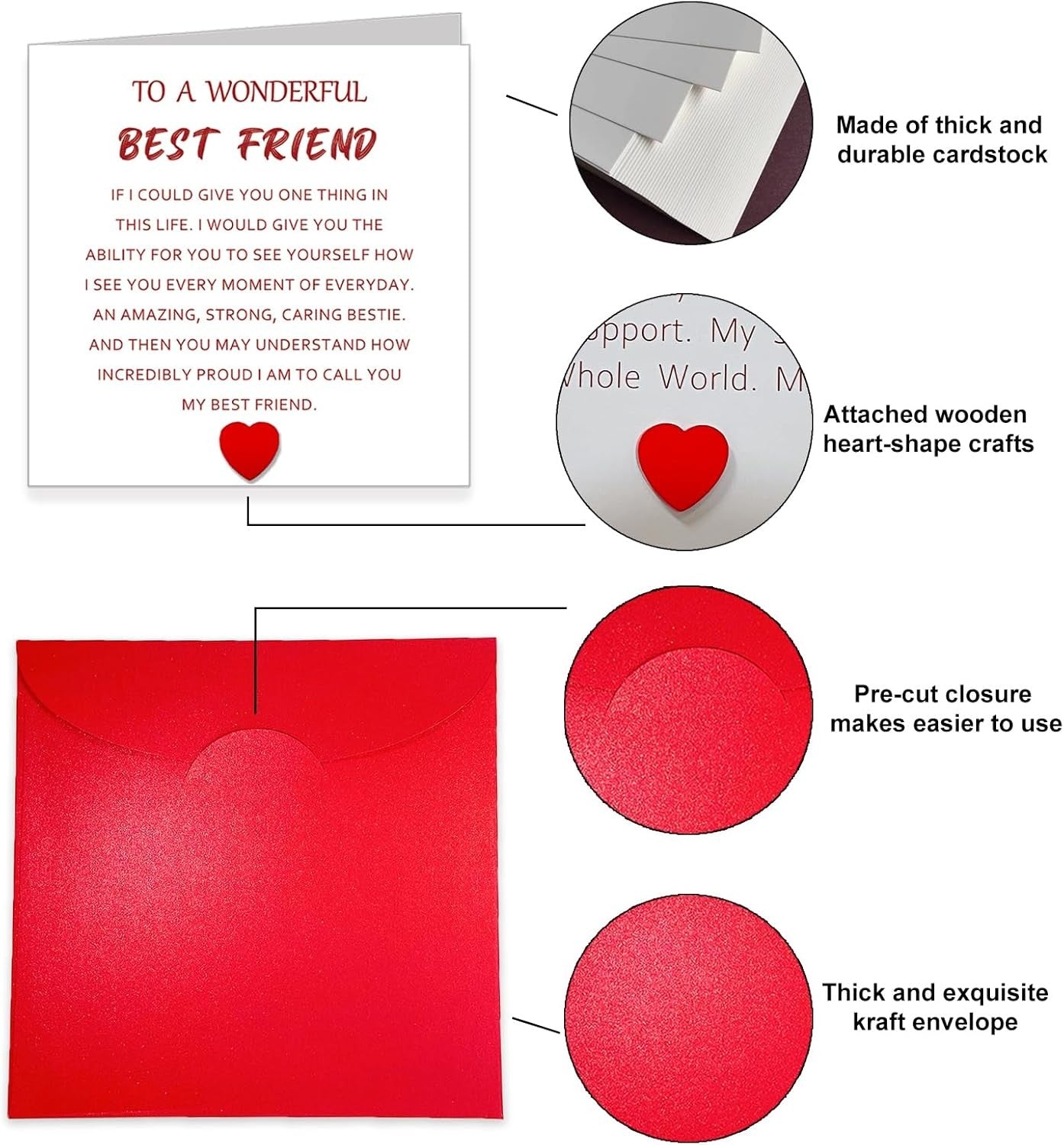 Special Bestie Birthday Card, Greeting Card for Best friend Sentimental Birthday