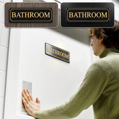 Bathroom Door Signs for Home Office and Business - Restroom Sign cute bathroom