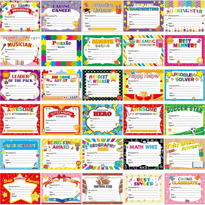94Pcs Student of Award Certificates End of School Random style shipping Softball