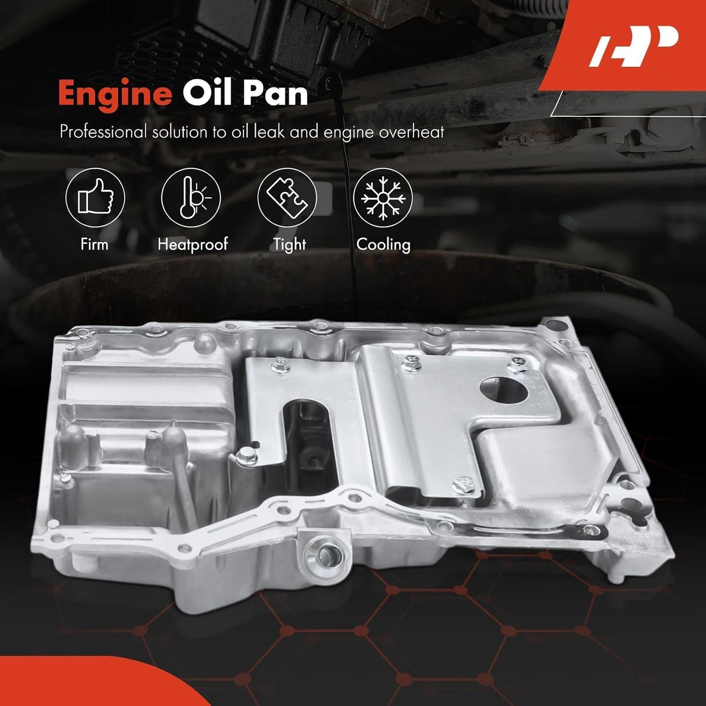 Engine Oil Pan Sump with Drain Plug Compatible with Mazda 3 2004-2005 L4 2.0L
