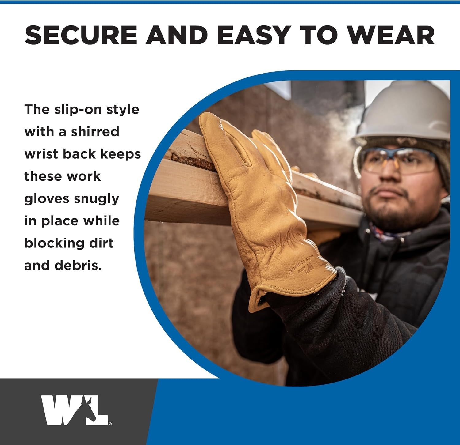 Insulated Leather Work Gloves for Men- Full Grain Cowhide- 3M Thinsulate