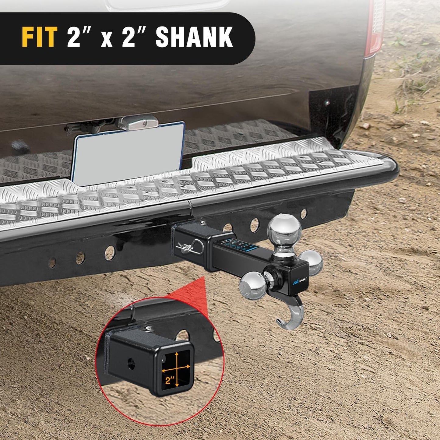 Hitch Adapter 2"x7" Combo Bar Trailer Receiver Tube Weld-on Raw Steel Hitch Bar