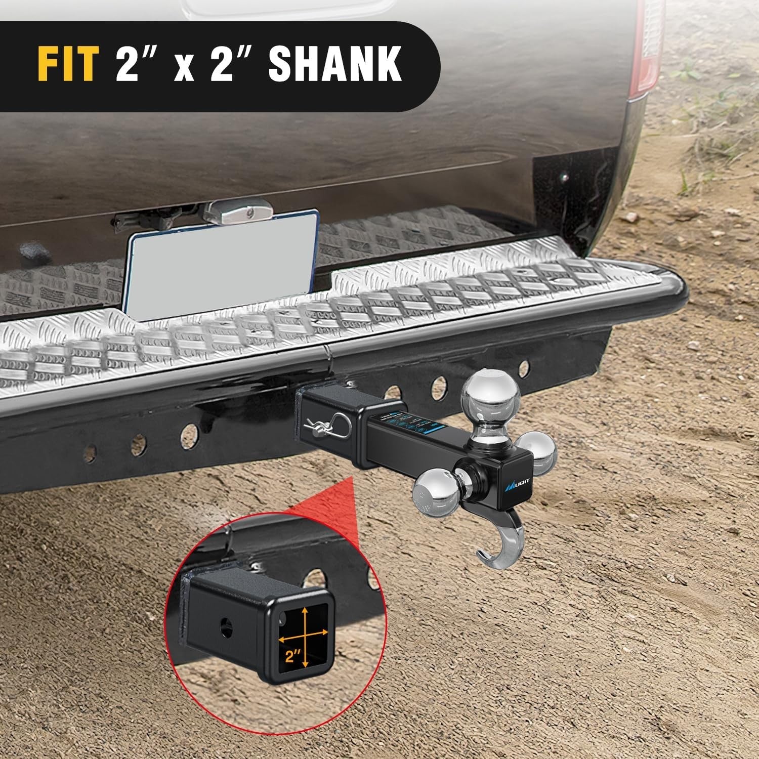 Hitch Adapter 2"x7" Combo Bar Trailer Receiver Tube Weld-on Raw Steel Hitch Bar