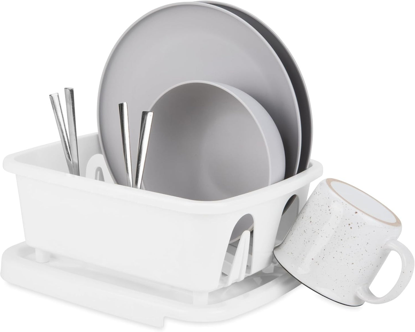 RV Mini Dish Drainer & Tray - Features a Sloped Drain Tray Design, Heavy-Duty