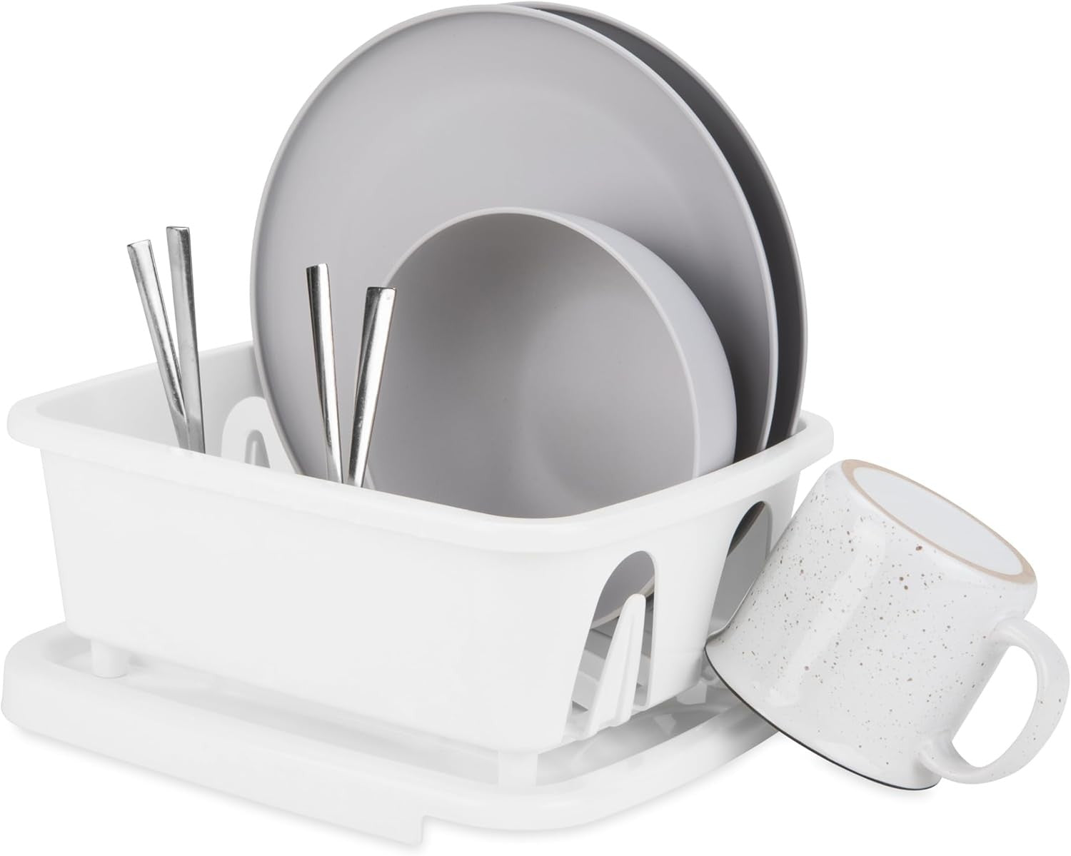 RV Mini Dish Drainer & Tray - Features a Sloped Drain Tray Design, Heavy-Duty