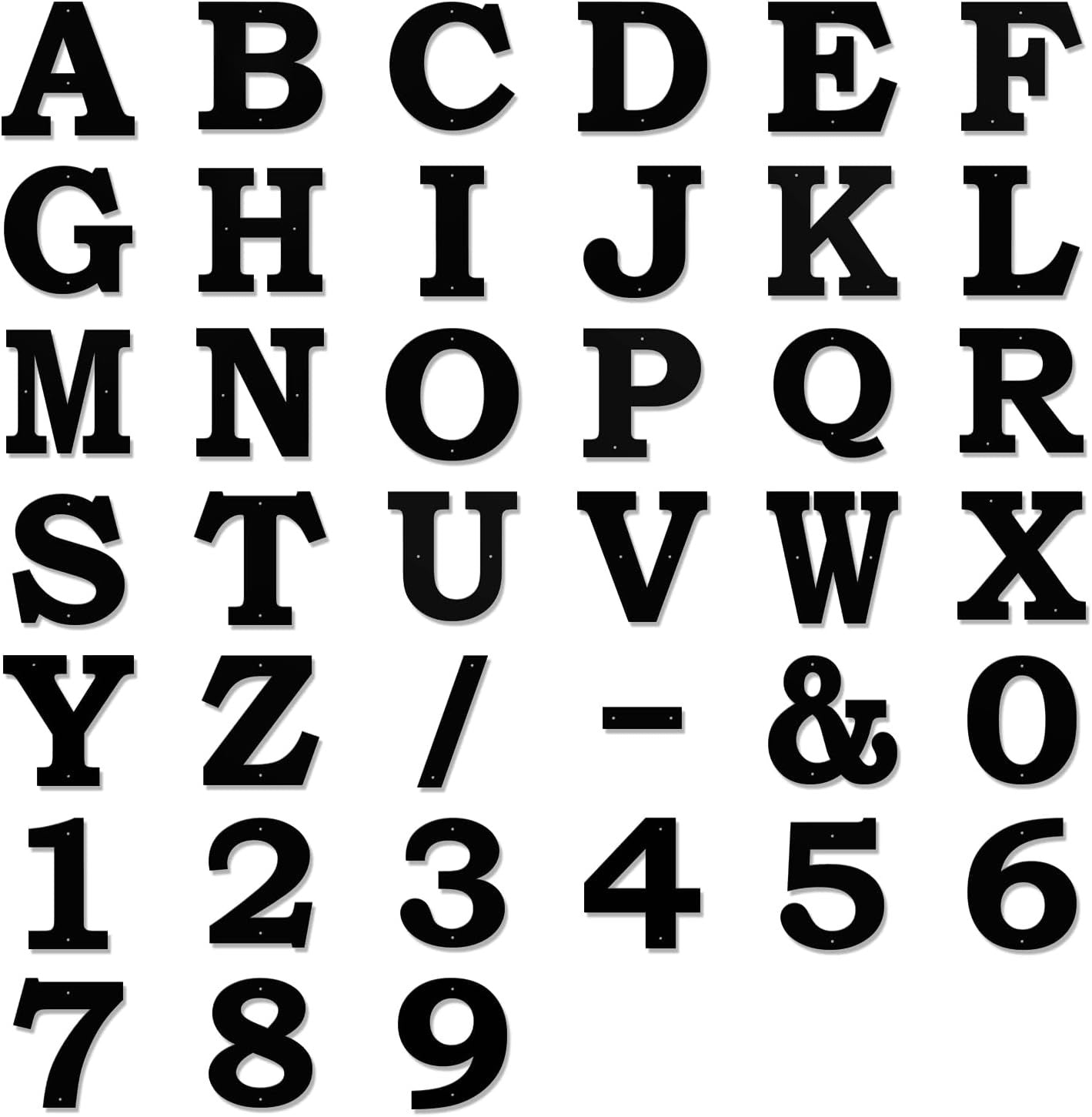 4 Inch Floating Metal House Numbers and Metal letters Black Modern Door Number X