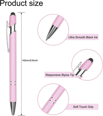 Ballpoint Pen Metal Soft Stylus Pen Touch Screens Retractable Tactile 10 Color