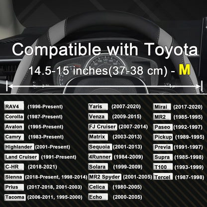 Customized Auto Car Steering Wheel Cover Toyota Rav4 Corolla Camry Highlander