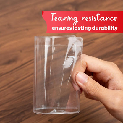 Clear Adhesive Pockets for Labels 3" x 5" 50Pack Self Adhesive Index Card Holder
