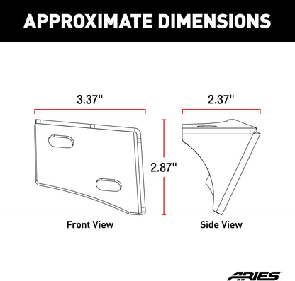 AR15800 Jeep Wrangler JK Windshield Light Brackets, LEDs Sold Separately