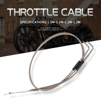 39" 43" 47" 51" Stainless Steel Throttle Cable Wire Kit Idle Cable with Harley