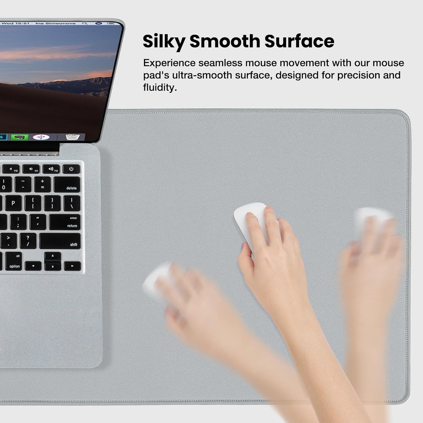 Waterproof Mouse Pad with Durable Stitched Edge, XL Gaming Keyboard Pad