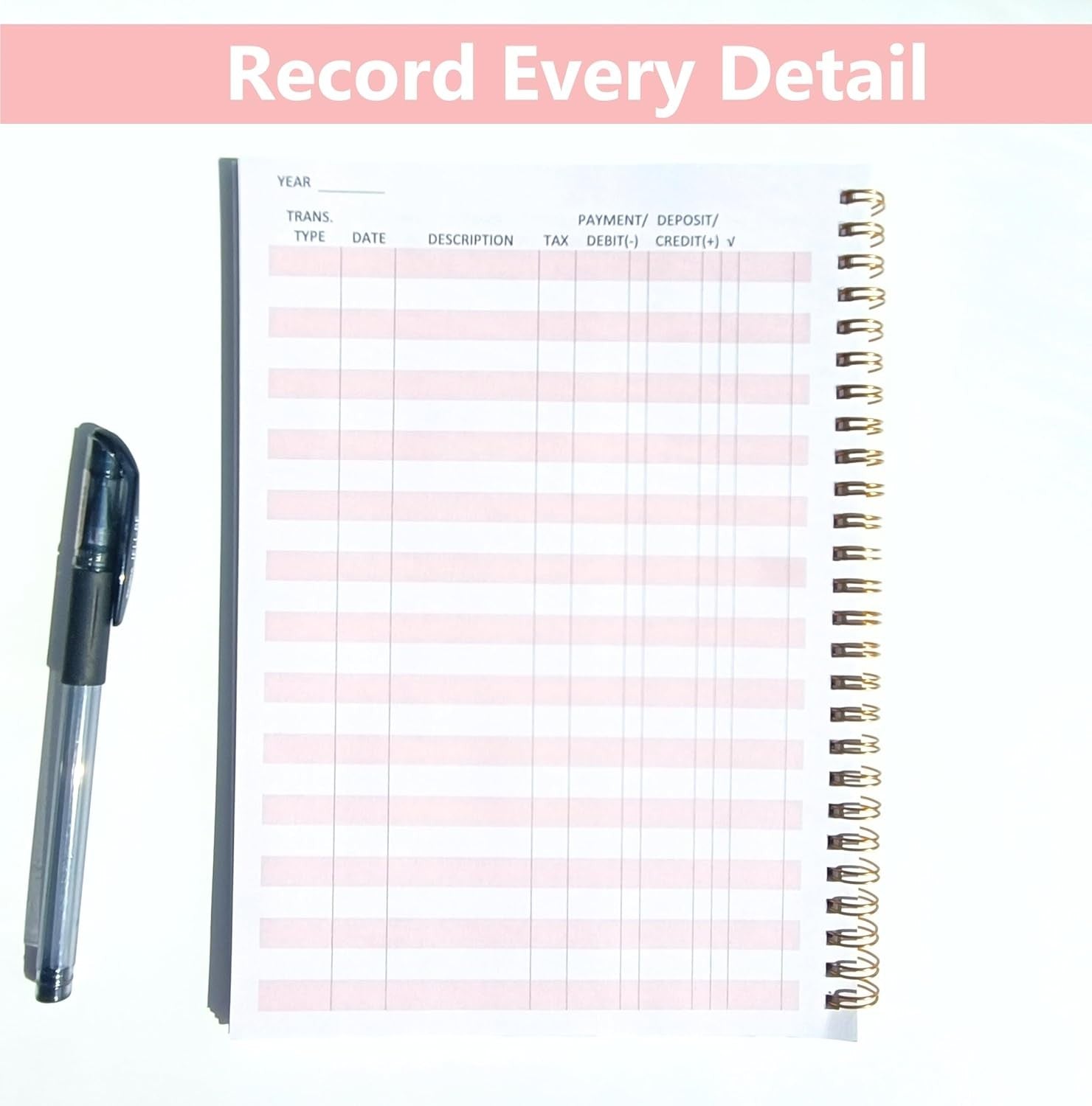 Simplified Accounting Ledger Book - Income and Expense Tracker Log Book 2 Pack