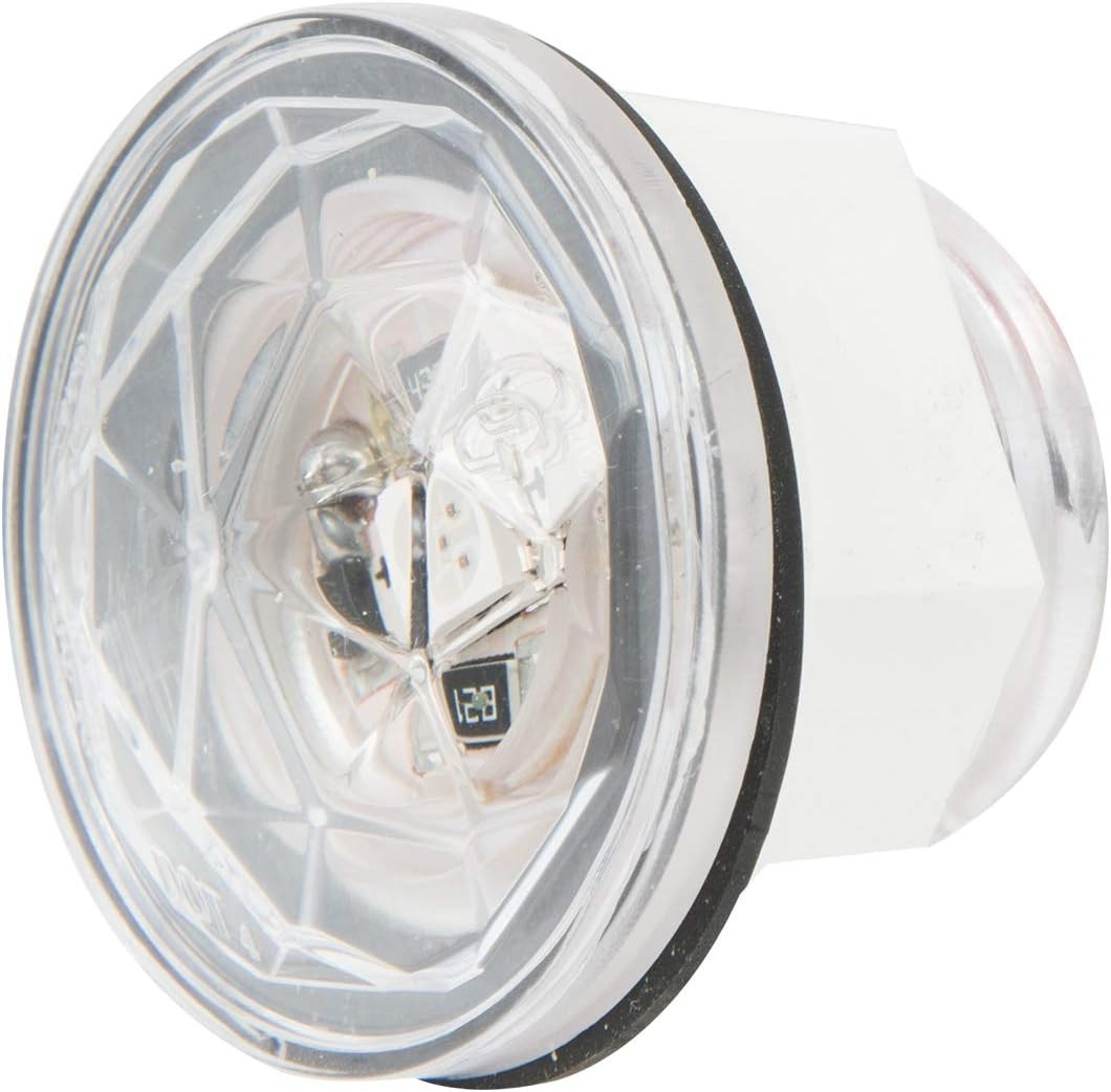 75304 White/Clear Light (1-1/4" Diamond Lens 1 LED Interior with Nut)