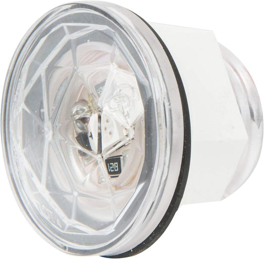 75304 White/Clear Light (1-1/4" Diamond Lens 1 LED Interior with Nut)
