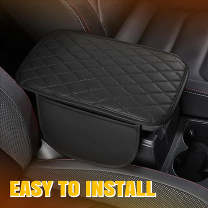 Car Center Console Cover with 2 Storage Upgraded Microfiber Leather Car Arm Rest