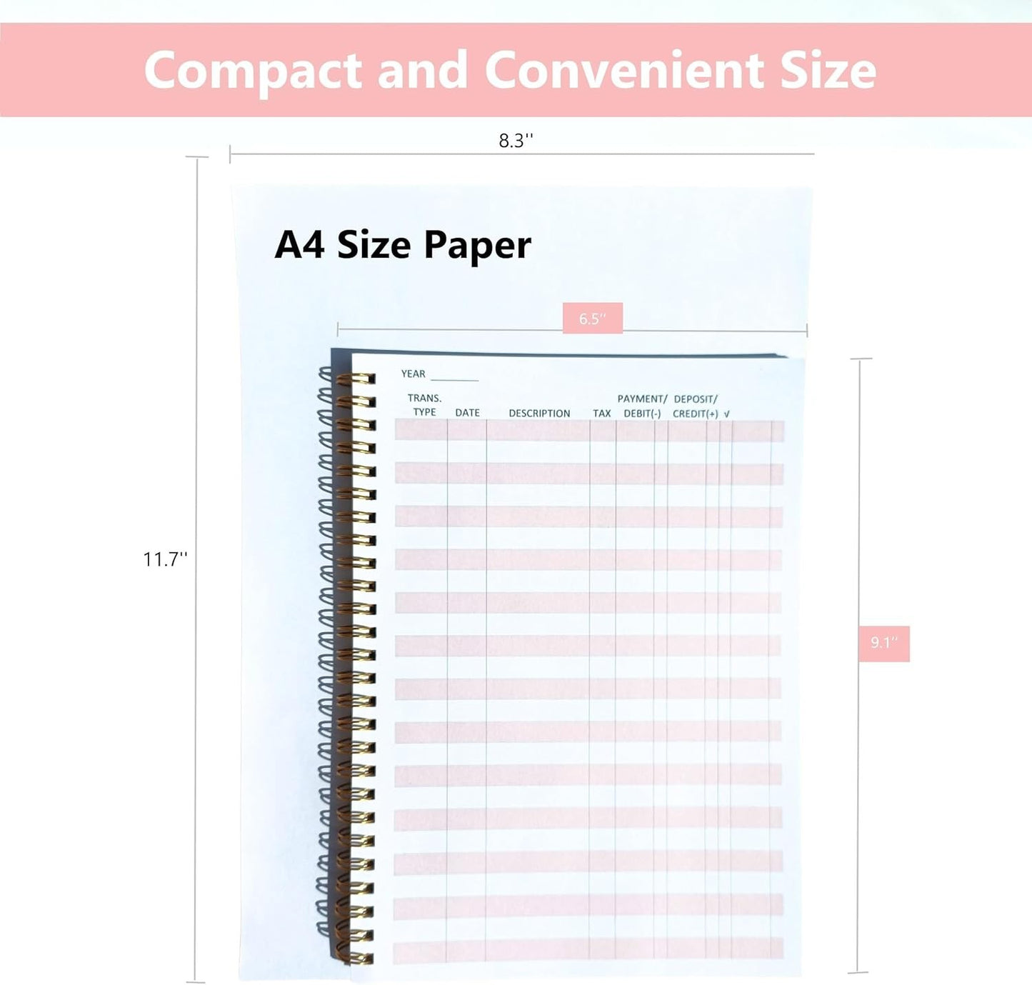 Simplified Accounting Ledger Book - Income and Expense Tracker Log Book 2 Pack