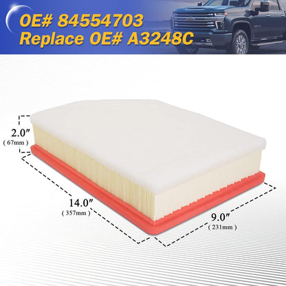A3248C 84554703 Engine Air Filter for 2020 -2023 Chevy Silverado GMC Sierra 2500