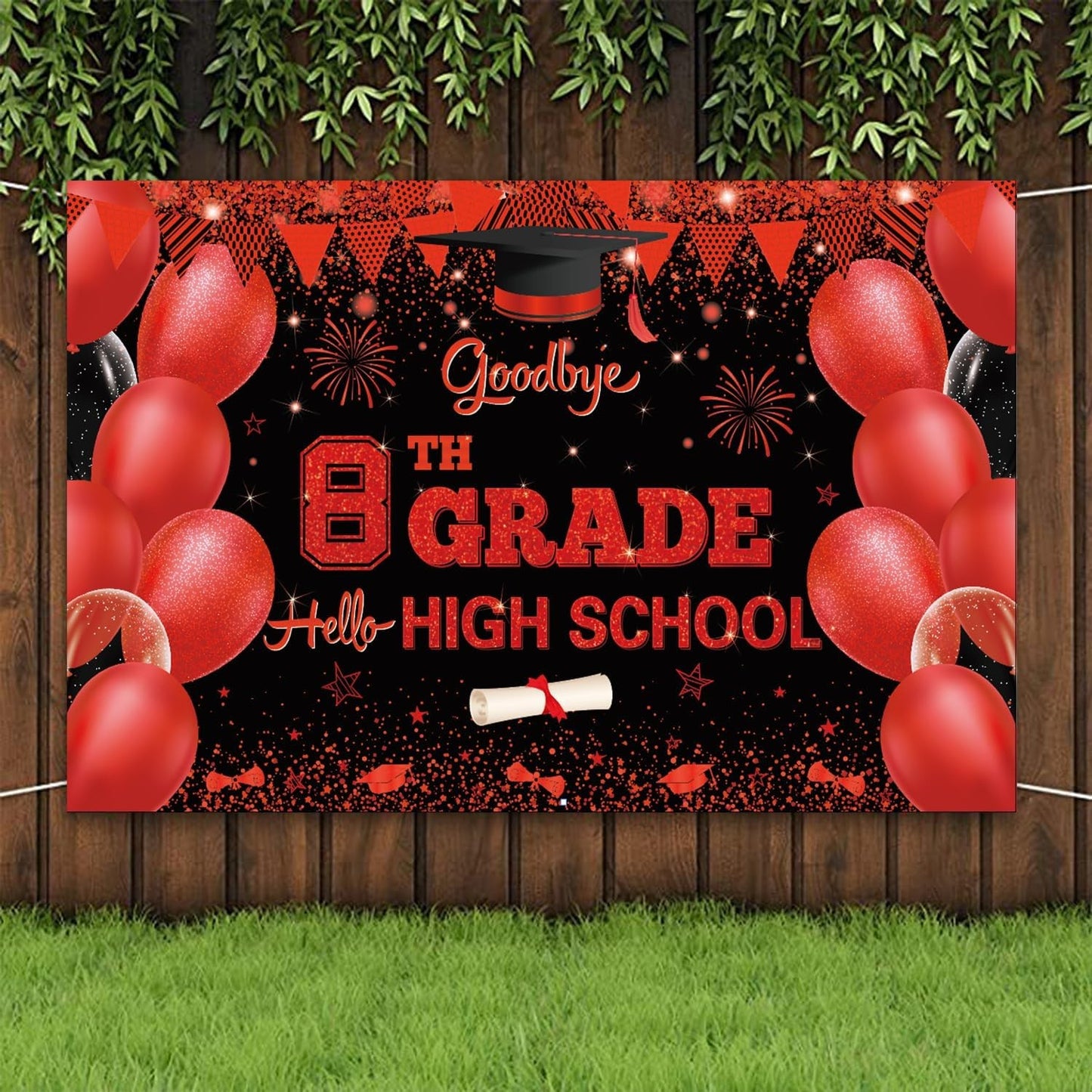 XtraLarge Goodbye 8th Grade Hello High School Banner Random style shipping