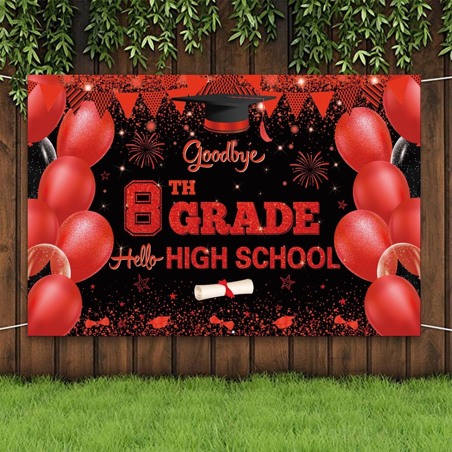 XtraLarge Goodbye 8th Grade Hello High School Banner Random style shipping