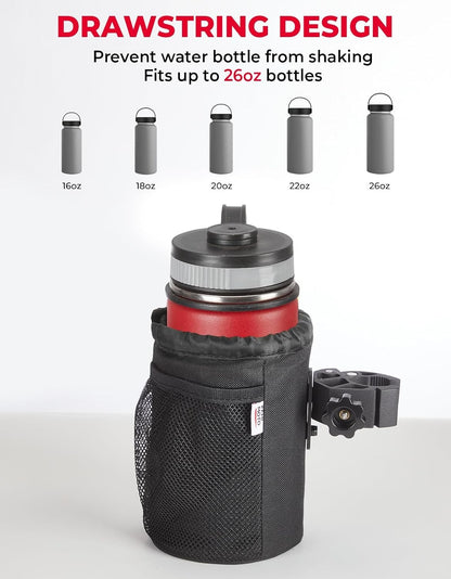 Motorcycle Cup Holder, Oxford Fabric Motorcycle Drink Holder with 0.6"-1.5"