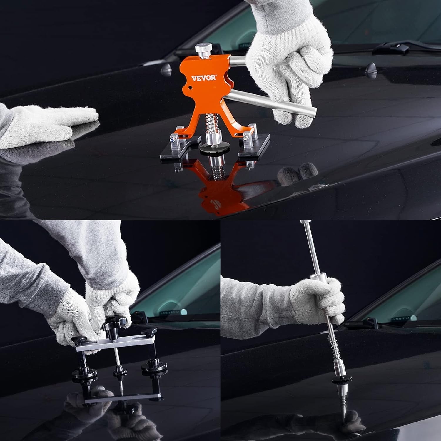 73 PCS Dent Repair Kit, Auto Car Body Paintless Dent Removal Tool Kit, Golden