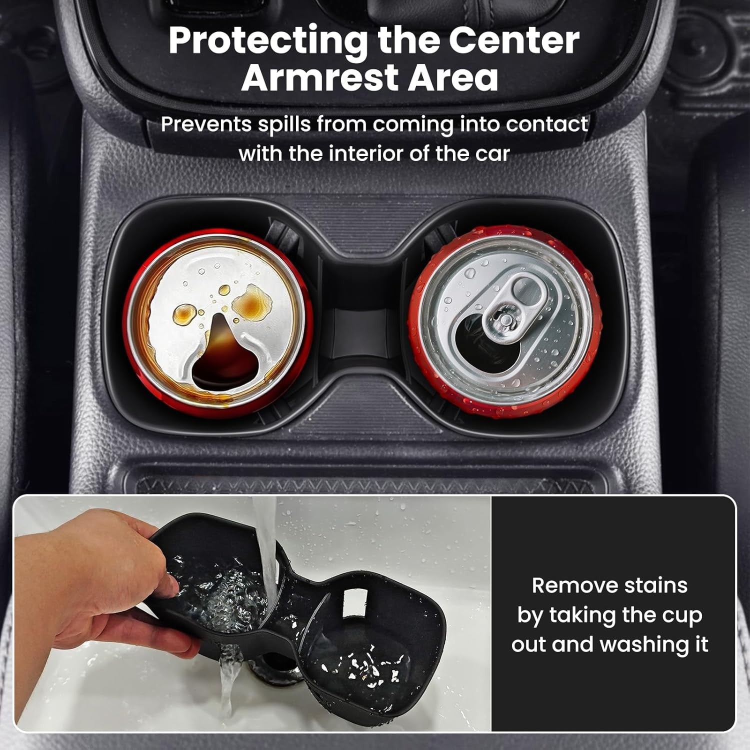 Cup Holder Insert for Honda CRV 2023 2024 2025 2026, Center Console Cup Holder
