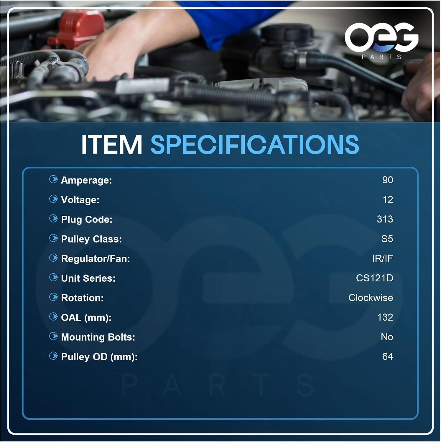 OEG Parts New Alternator With Saturn SC1 SC2 SL SL1 SL2 SW1 SW2 1.9L 1998-2002