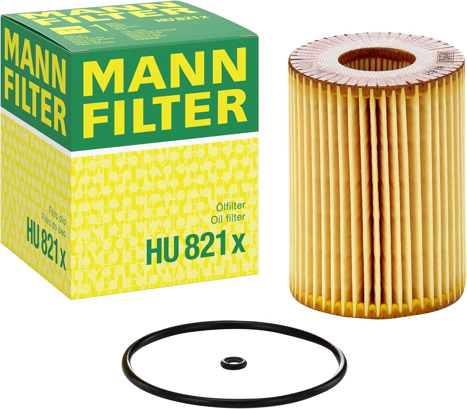 HU 821 x Cartridge Oil Filter Replacement Compatible With Mercedes-Benz Sprinter
