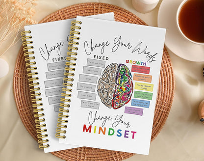 5.5×8.3" Spiral Mental Health Journal, Ruled Notebook, Gift for Women