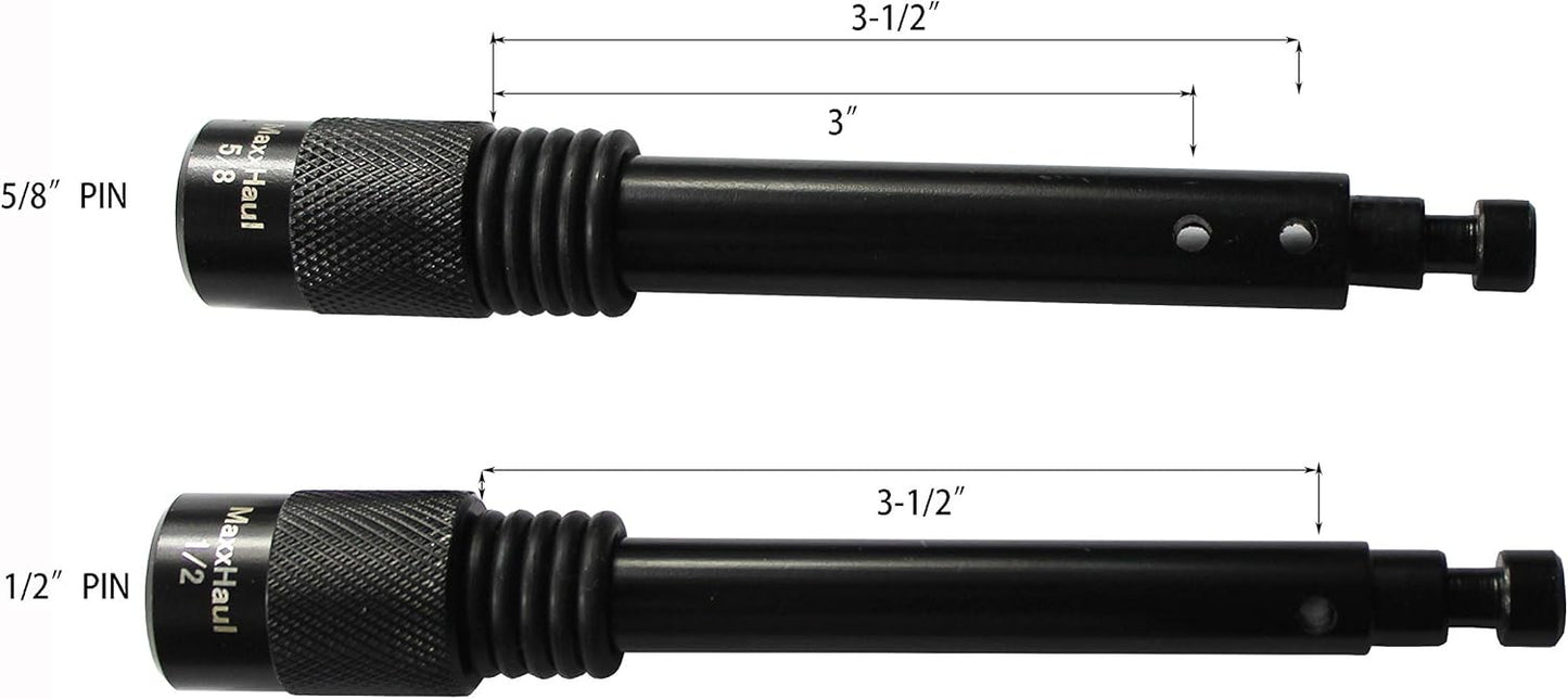 Hitch Pin Lock Set 2 Hitch Pins 1/2" and 5/8" with 1 Shared Lock Keyed Alike