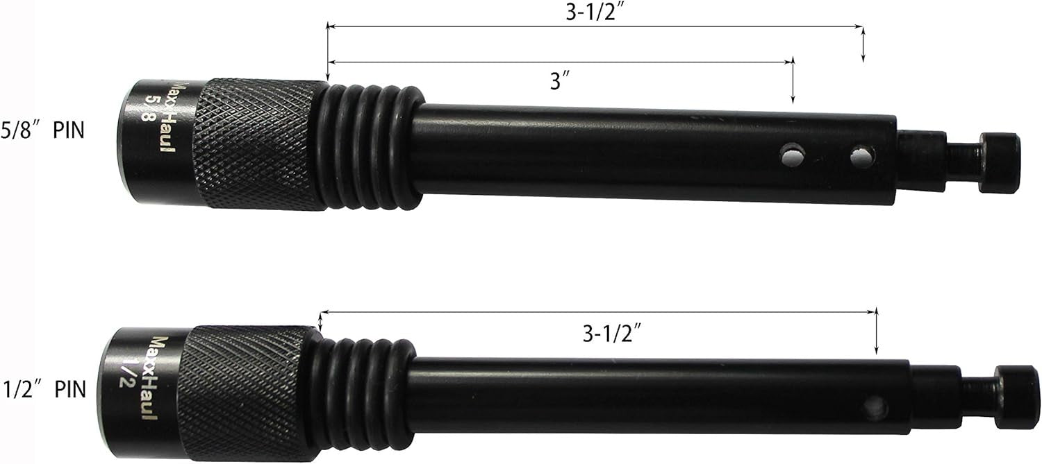 Hitch Pin Lock Set 2 Hitch Pins 1/2" and 5/8" with 1 Shared Lock Keyed Alike