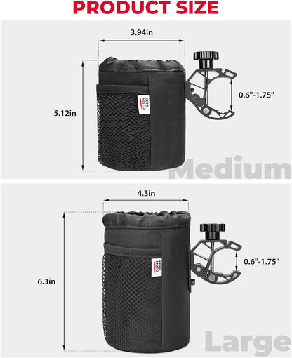 Motorcycle Cup Holder, Oxford Fabric Motorcycle Drink Holder with 0.6"-1.5"