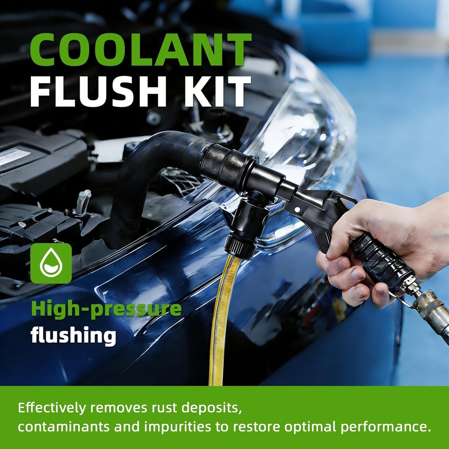 Coolant Flush Gun, Lever Action Heater Core Flush Kit, Coolant Flush Kit