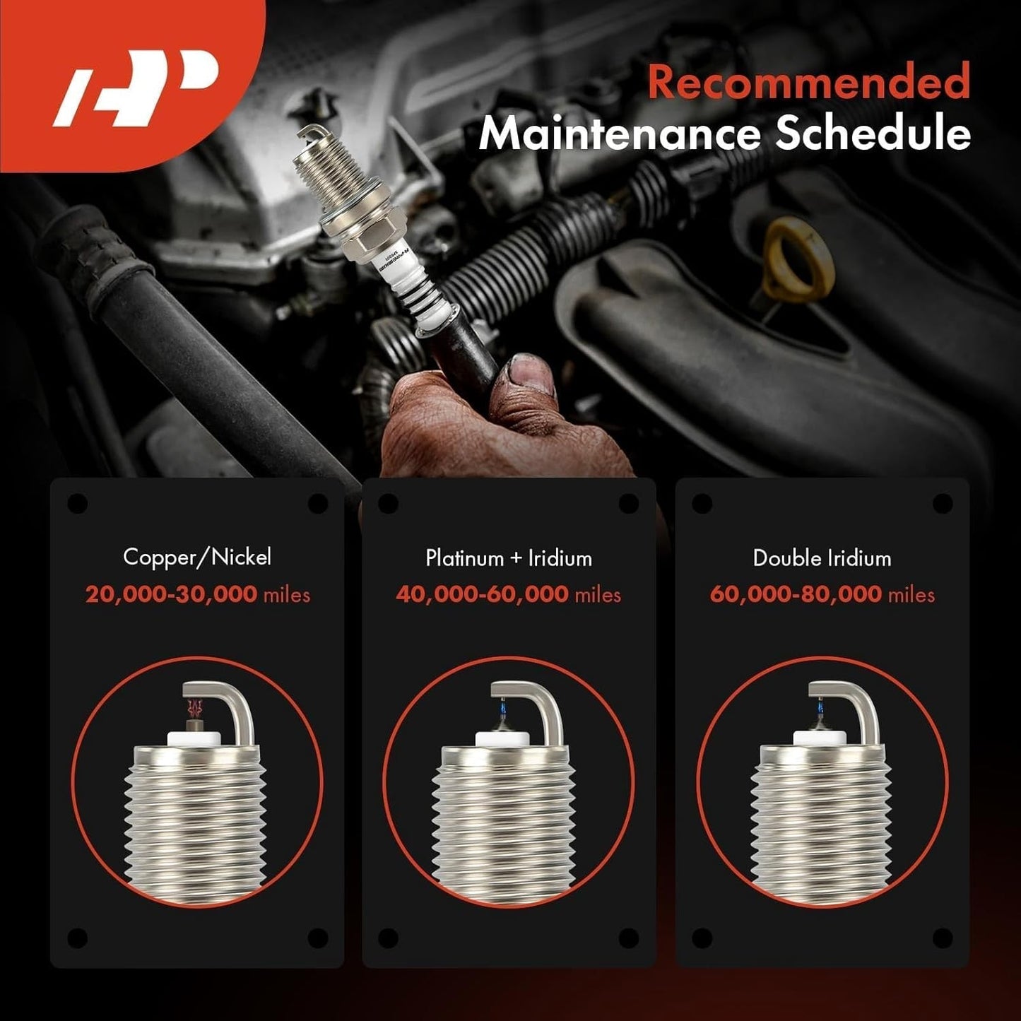 Iridium Platinum Spark Plugs with Ford F-150 F-150 Heritage Mustang, Crown 8 PCS