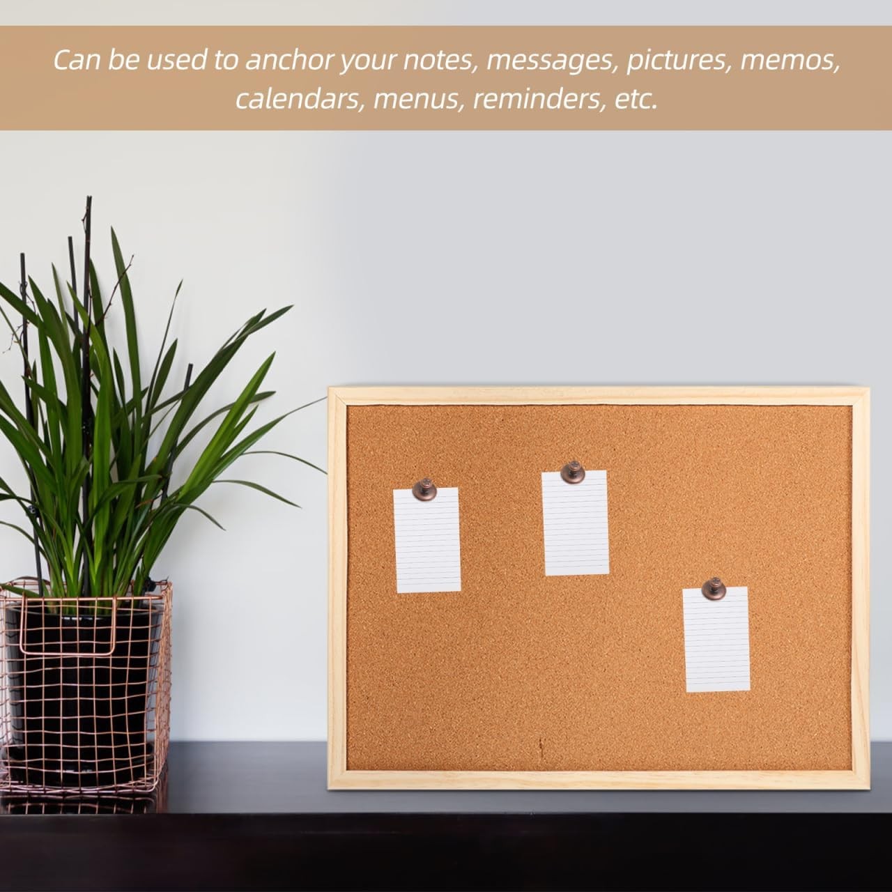 Cork Bulletin Board 15.7x11.8in – Thick Cork Surface Prevents Crumbling