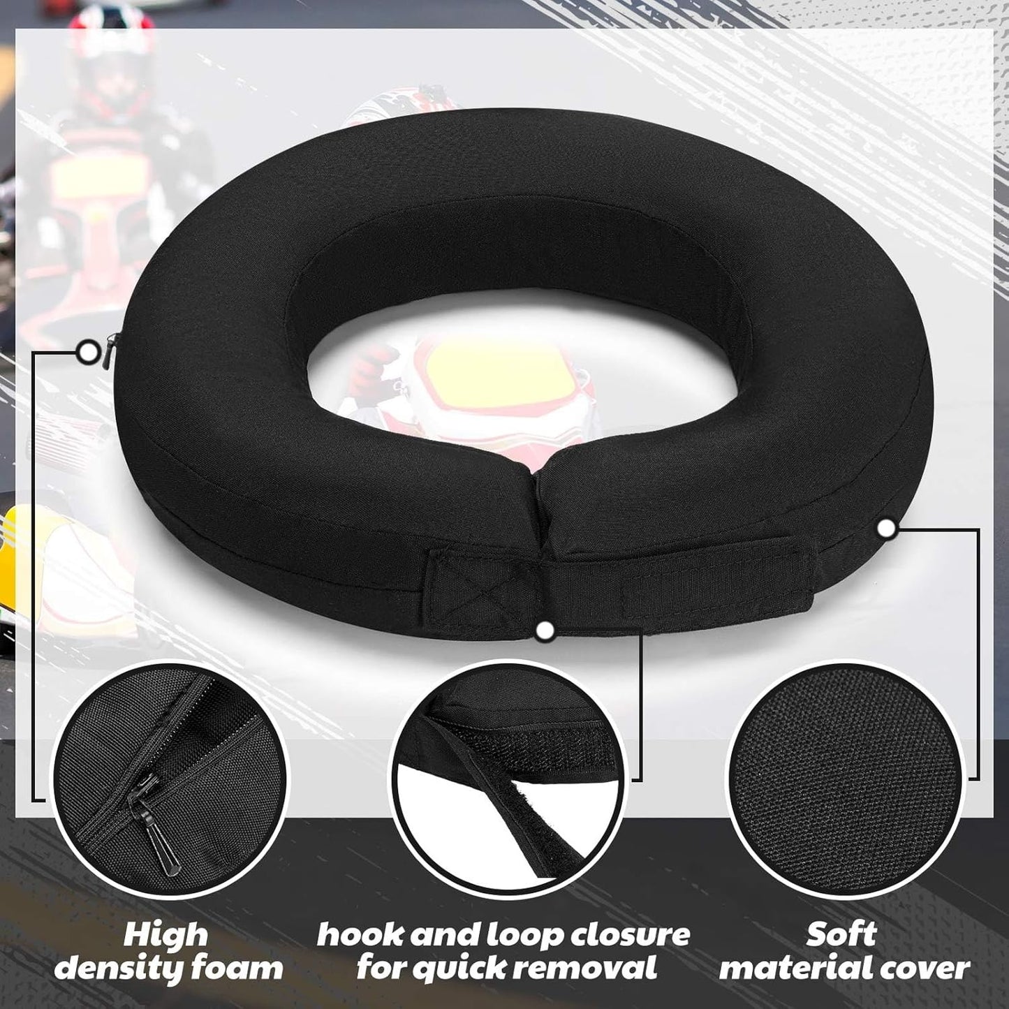 Helmet and Neck Support Collar 360 Degree Tapered Racing Neck Collar Brace