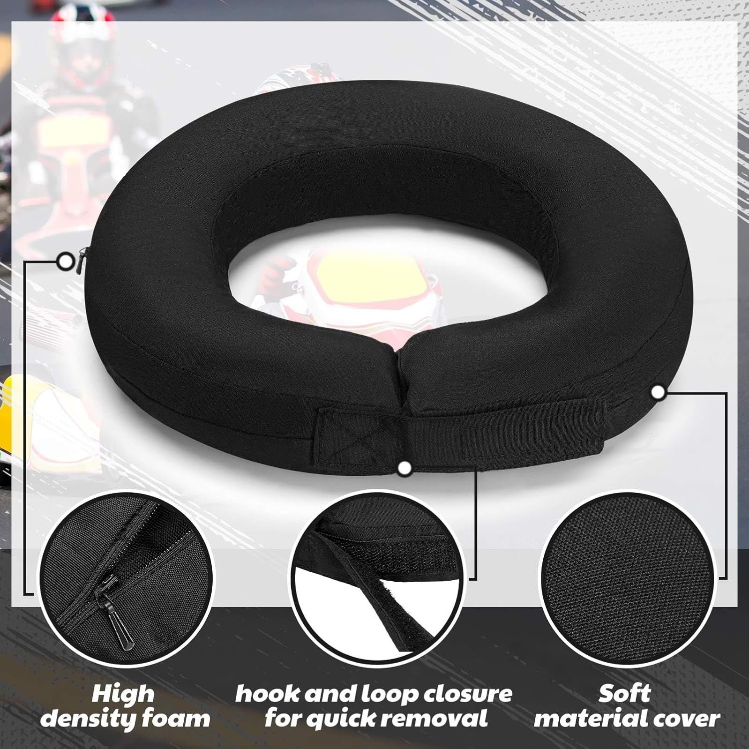 Helmet and Neck Support Collar 360 Degree Tapered Racing Neck Collar Brace