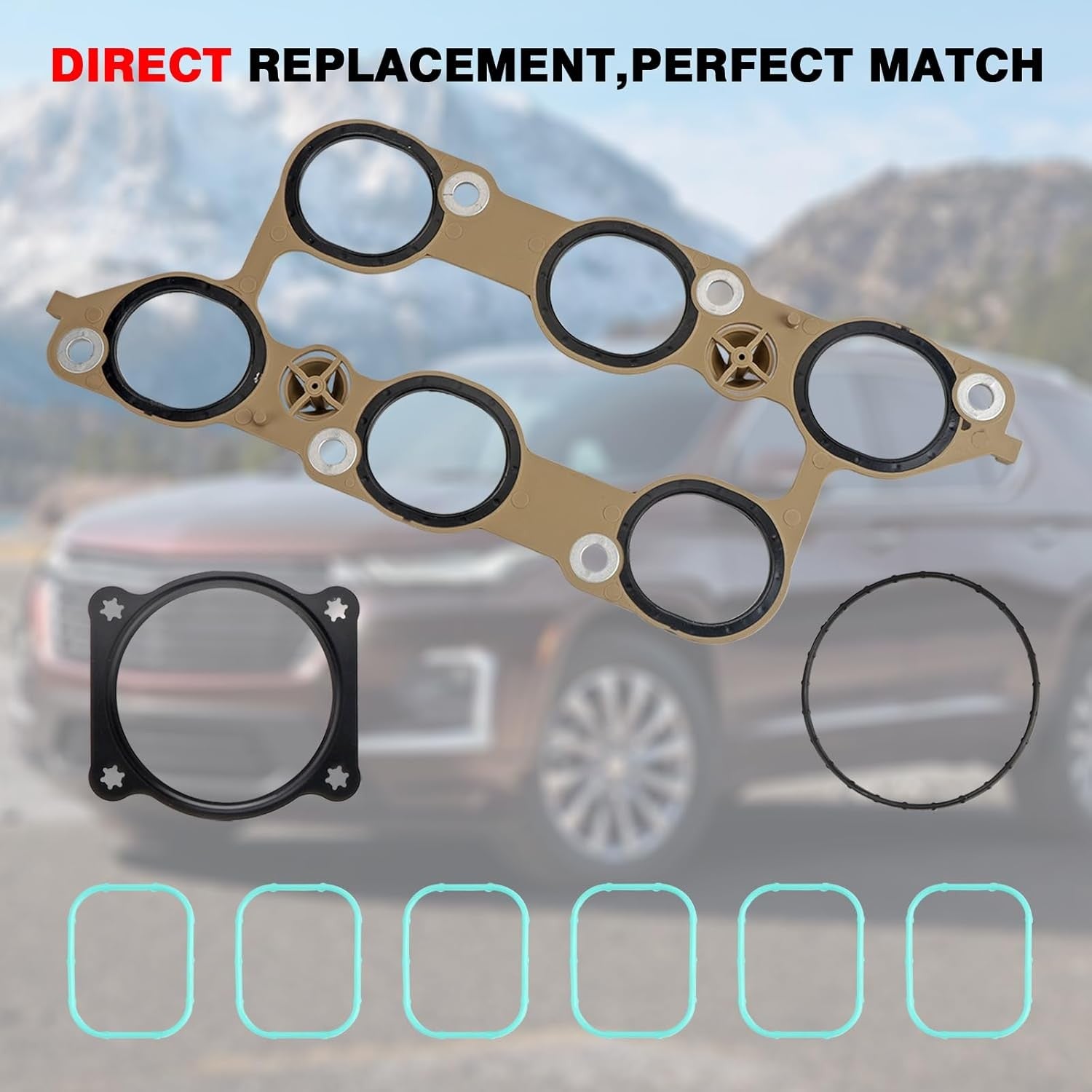 Lower Upper Intake Manifold Gasket Set with 3.6L Chevy Cadillac Buick GMC