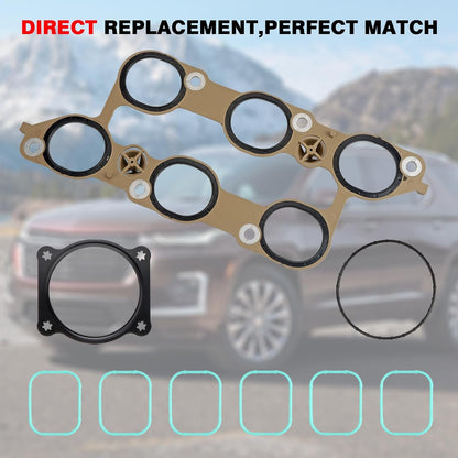 Lower Upper Intake Manifold Gasket Set with 3.6L Chevy Cadillac Buick GMC
