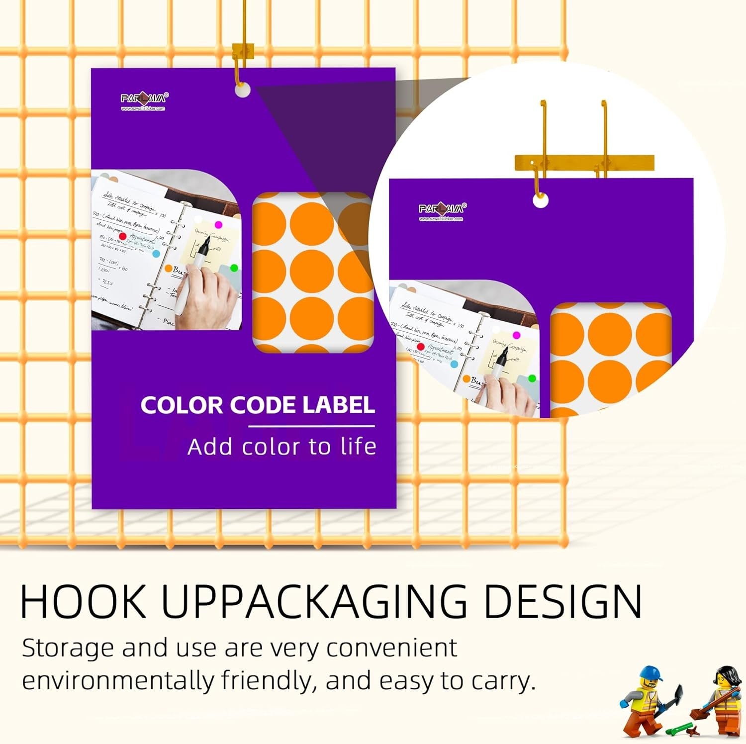1 Inch Color Code Dot Sticker Labels,Orange Circle Stickers, Round Dots,720 Pcs
