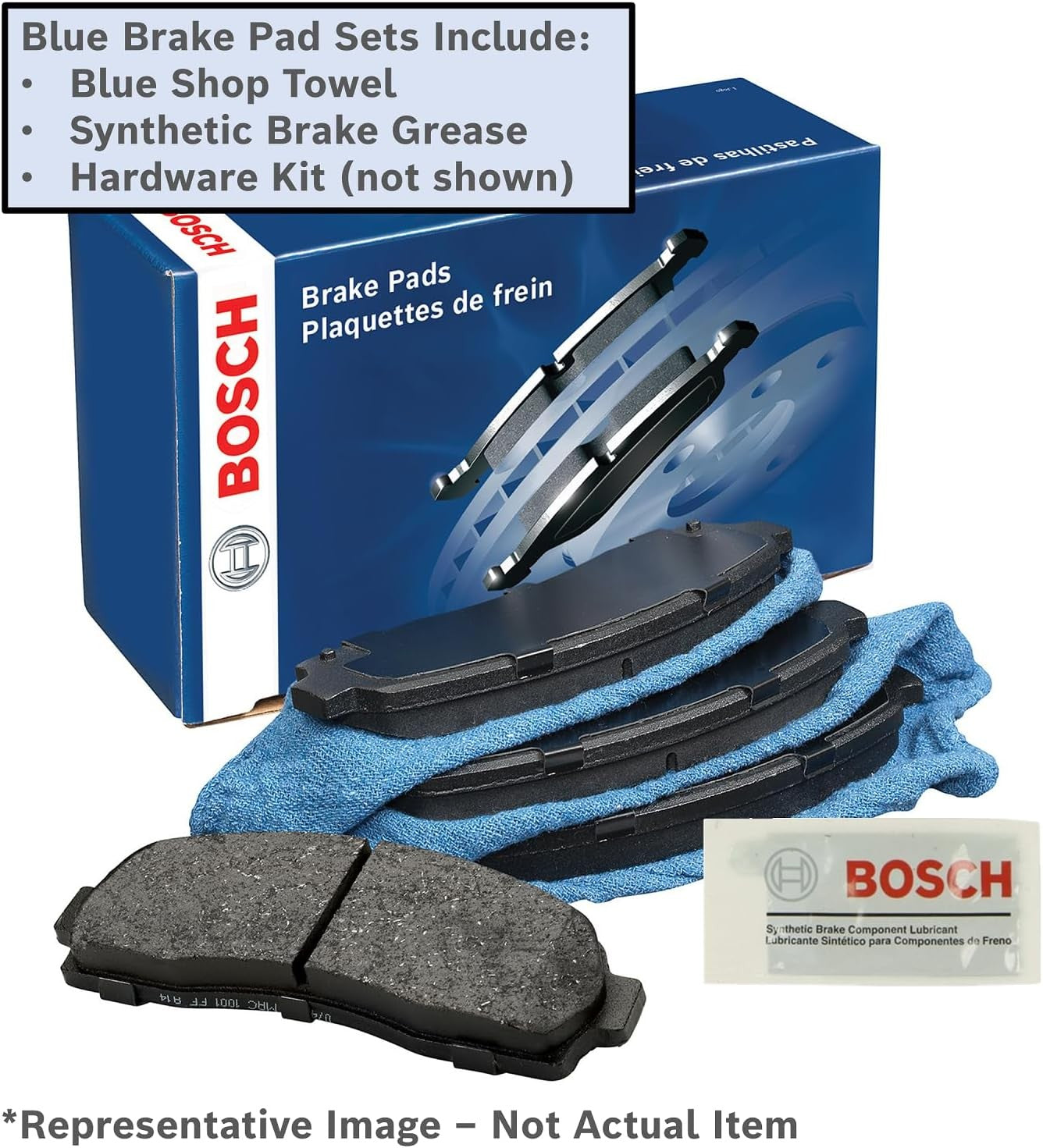 BE1210H Blue Ceramic Disc Brake Pad Set With Hardware With Select Lexus HS250h