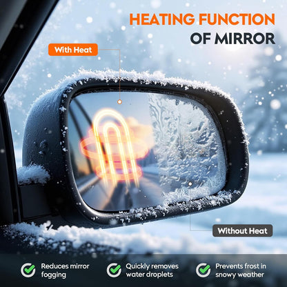 Side Mirror Glass Fit for Ford Focus 2012-2018 Passenger Right Heated Side View