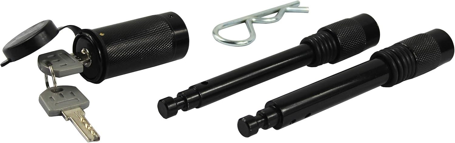 Hitch Pin Lock Set 2 Hitch Pins 1/2" and 5/8" with 1 Shared Lock Keyed Alike