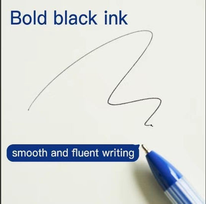 12pcs 1.0mm Black Ink Pens, Smooth Writing Ballpoint & Semi Gel Pens, Soft