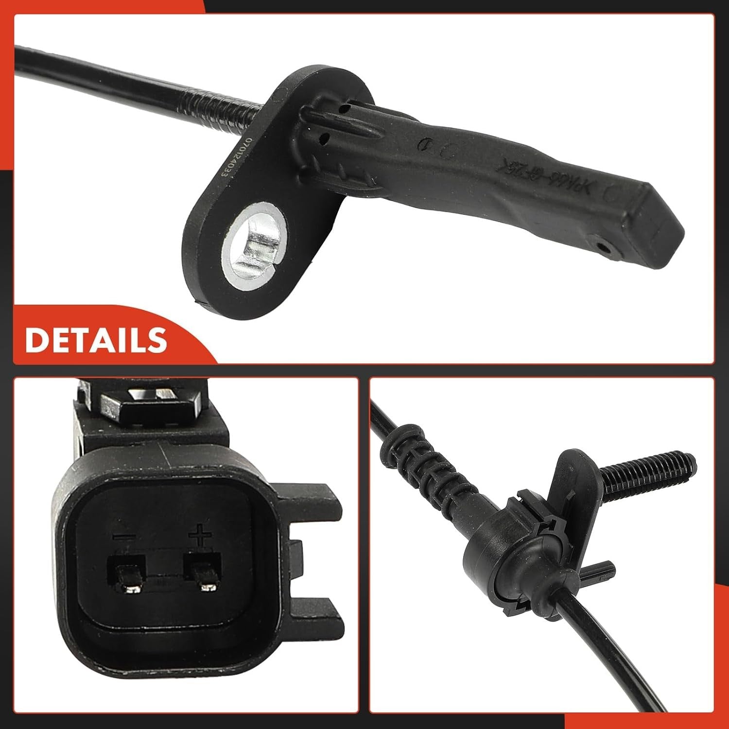 2PC Set Front ABS Wheel Speed Sensor with Cadillac - CT6 2016-2020 Front Driver