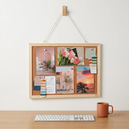 Cork Bulletin Board 15.7x11.8in – Thick Cork Surface Prevents Crumbling